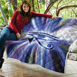Egyptian Eye Of Horus Print Quilt