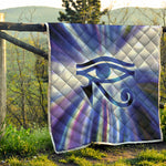Egyptian Eye Of Horus Print Quilt