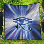 Egyptian Eye Of Horus Print Quilt