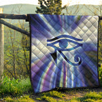 Egyptian Eye Of Horus Print Quilt