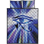 Egyptian Eye Of Horus Print Quilt Bed Set