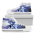 Egyptian Eye Of Horus Print White High Top Sneakers
