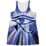 Egyptian Eye Of Horus Print Women's Racerback Tank Top