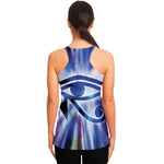Egyptian Eye Of Horus Print Women's Racerback Tank Top