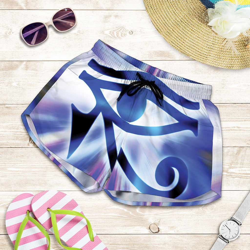Egyptian Eye Of Horus Print Women's Shorts