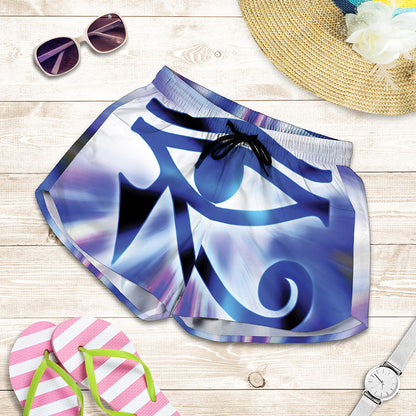 Egyptian Eye Of Horus Print Women's Shorts