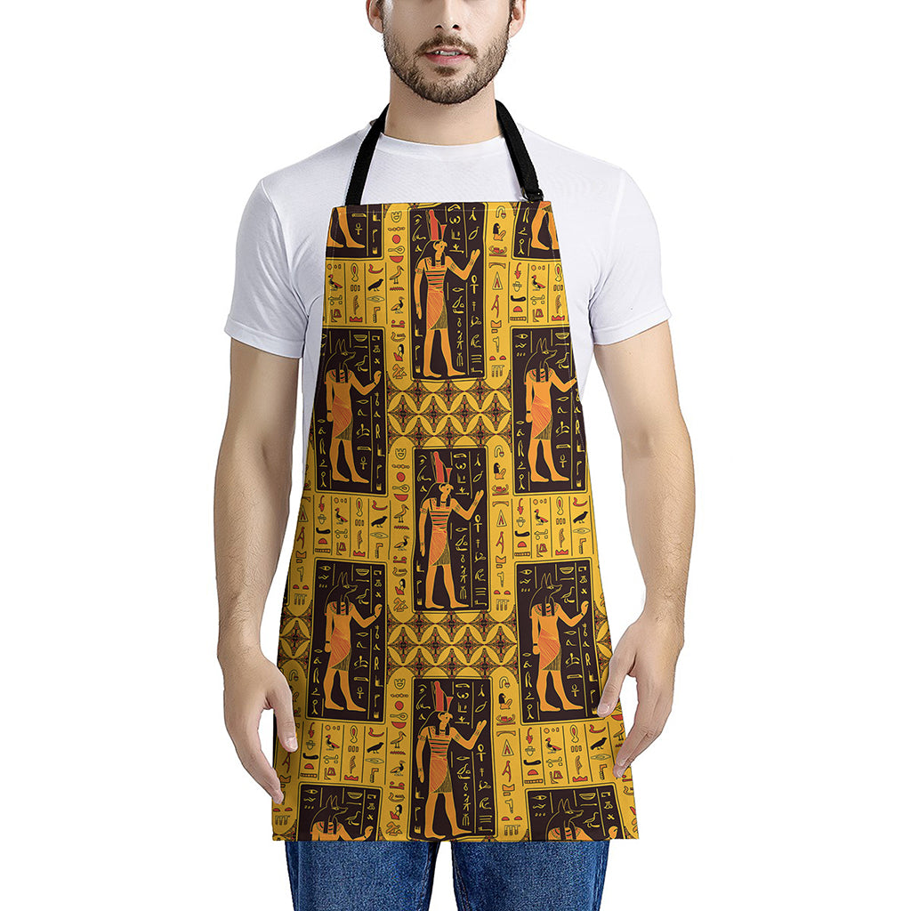 Egyptian Gods And Hieroglyphs Print Apron
