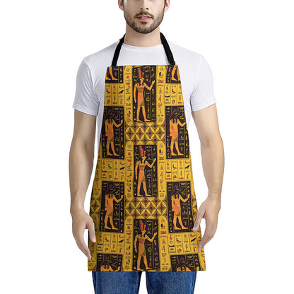 Egyptian Gods And Hieroglyphs Print Apron