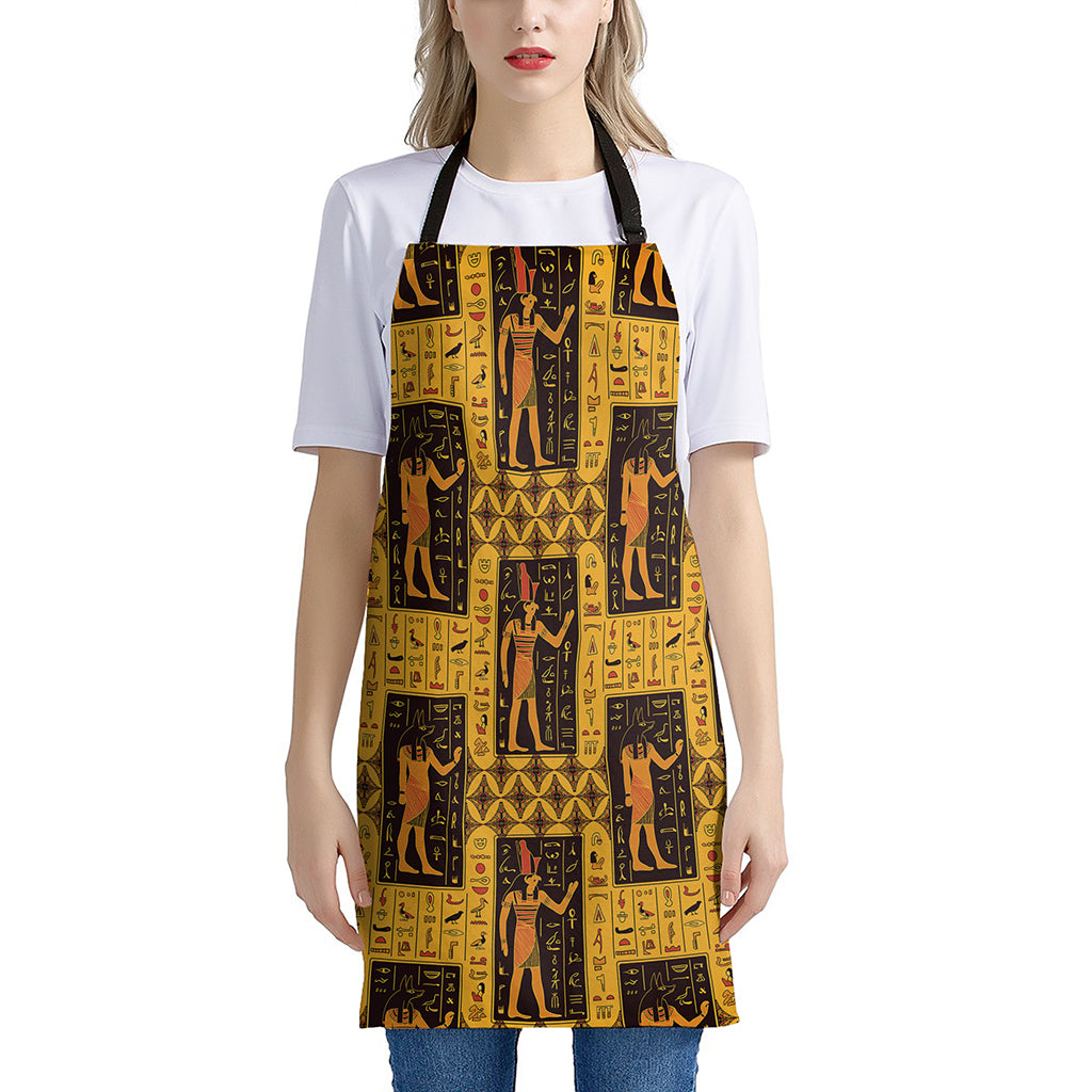 Egyptian Gods And Hieroglyphs Print Apron