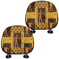Egyptian Gods And Hieroglyphs Print Car Headrest Covers