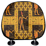 Egyptian Gods And Hieroglyphs Print Car Headrest Covers