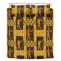 Egyptian Gods And Hieroglyphs Print Duvet Cover Bedding Set