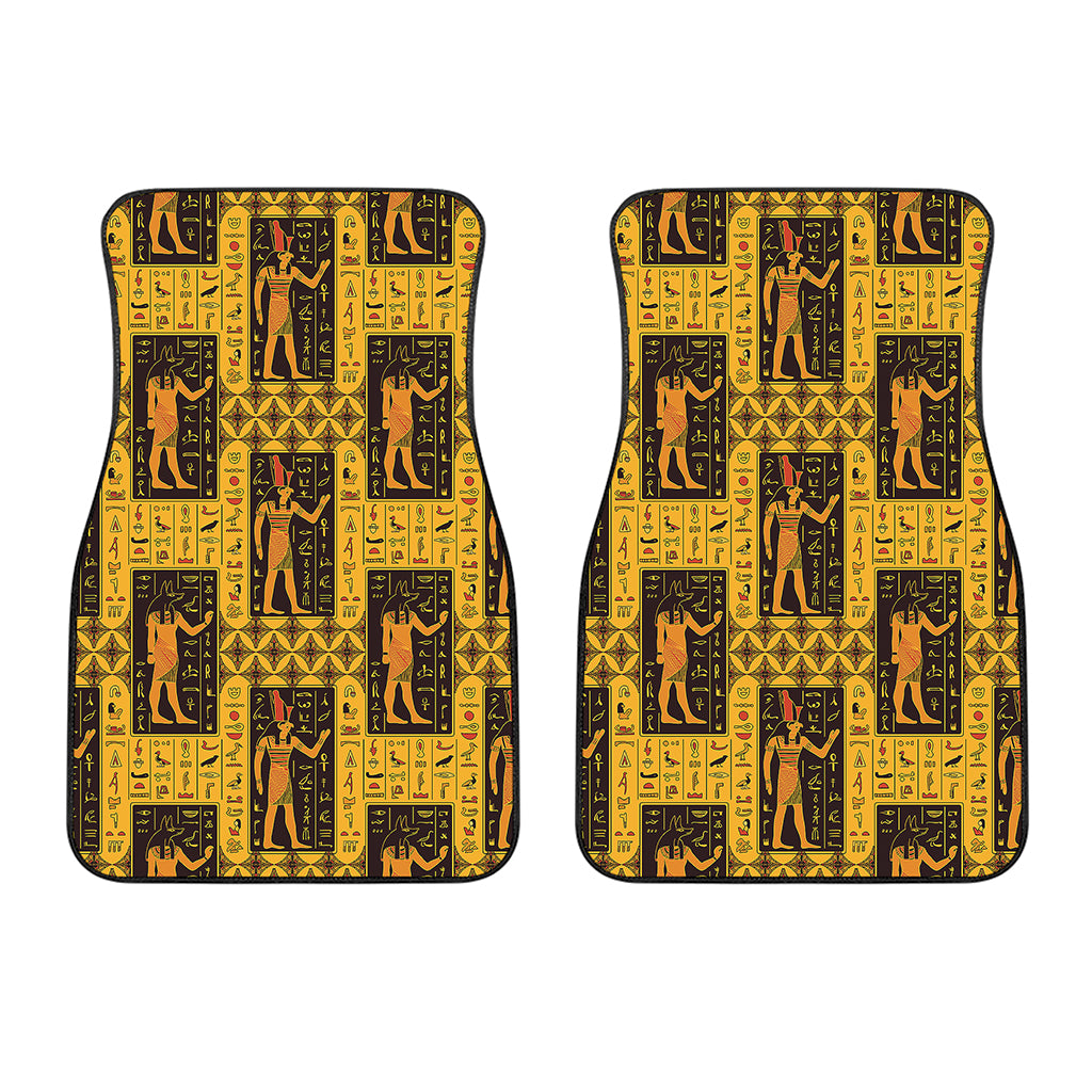 Egyptian Gods And Hieroglyphs Print Front Car Floor Mats