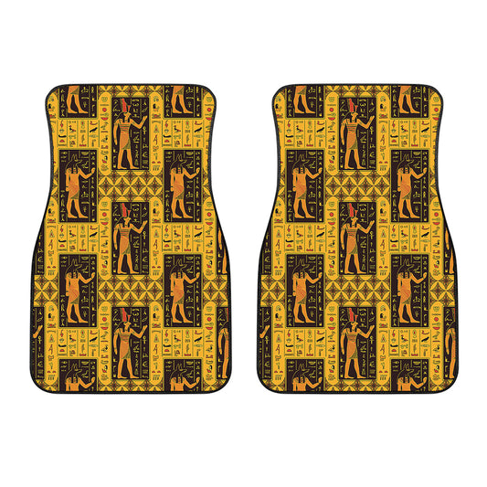 Egyptian Gods And Hieroglyphs Print Front Car Floor Mats