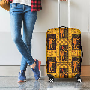 Egyptian Gods And Hieroglyphs Print Luggage Cover