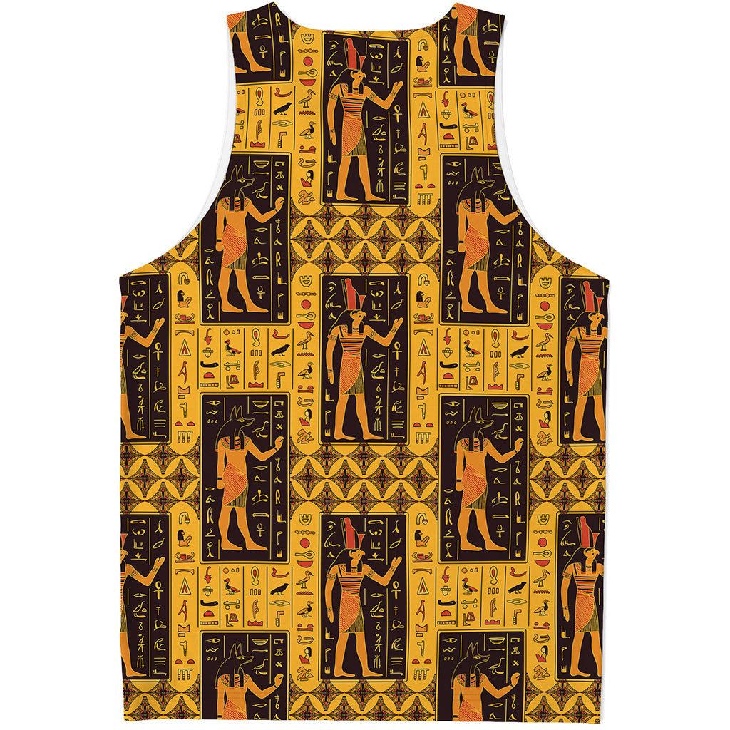 Egyptian Gods And Hieroglyphs Print Men's Tank Top