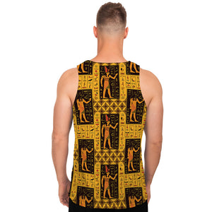 Egyptian Gods And Hieroglyphs Print Men's Tank Top