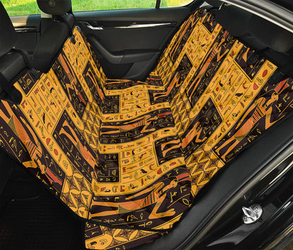 Egyptian Gods And Hieroglyphs Print Pet Car Back Seat Cover