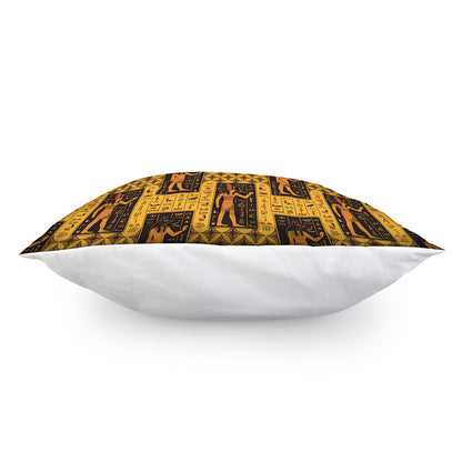 Egyptian Gods And Hieroglyphs Print Pillow Cover