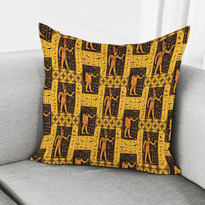 Egyptian Gods And Hieroglyphs Print Pillow Cover