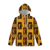 Egyptian Gods And Hieroglyphs Print Pullover Hoodie
