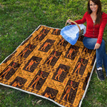 Egyptian Gods And Hieroglyphs Print Quilt