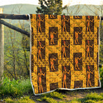 Egyptian Gods And Hieroglyphs Print Quilt