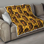 Egyptian Gods And Hieroglyphs Print Quilt