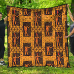 Egyptian Gods And Hieroglyphs Print Quilt