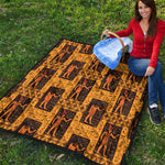 Egyptian Gods And Hieroglyphs Print Quilt