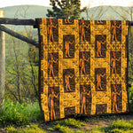 Egyptian Gods And Hieroglyphs Print Quilt