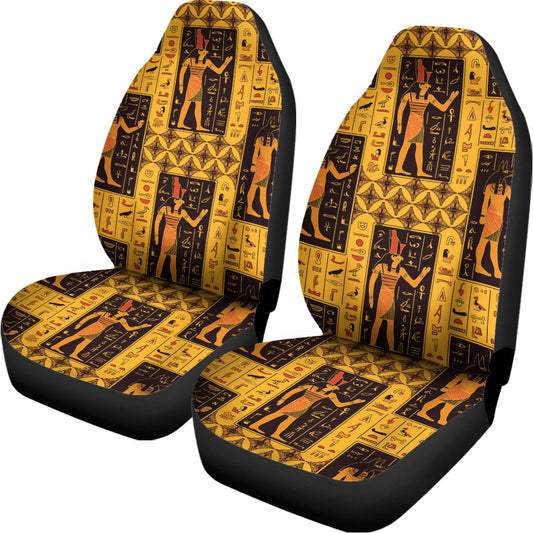 Egyptian Gods And Hieroglyphs Print Universal Fit Car Seat Covers