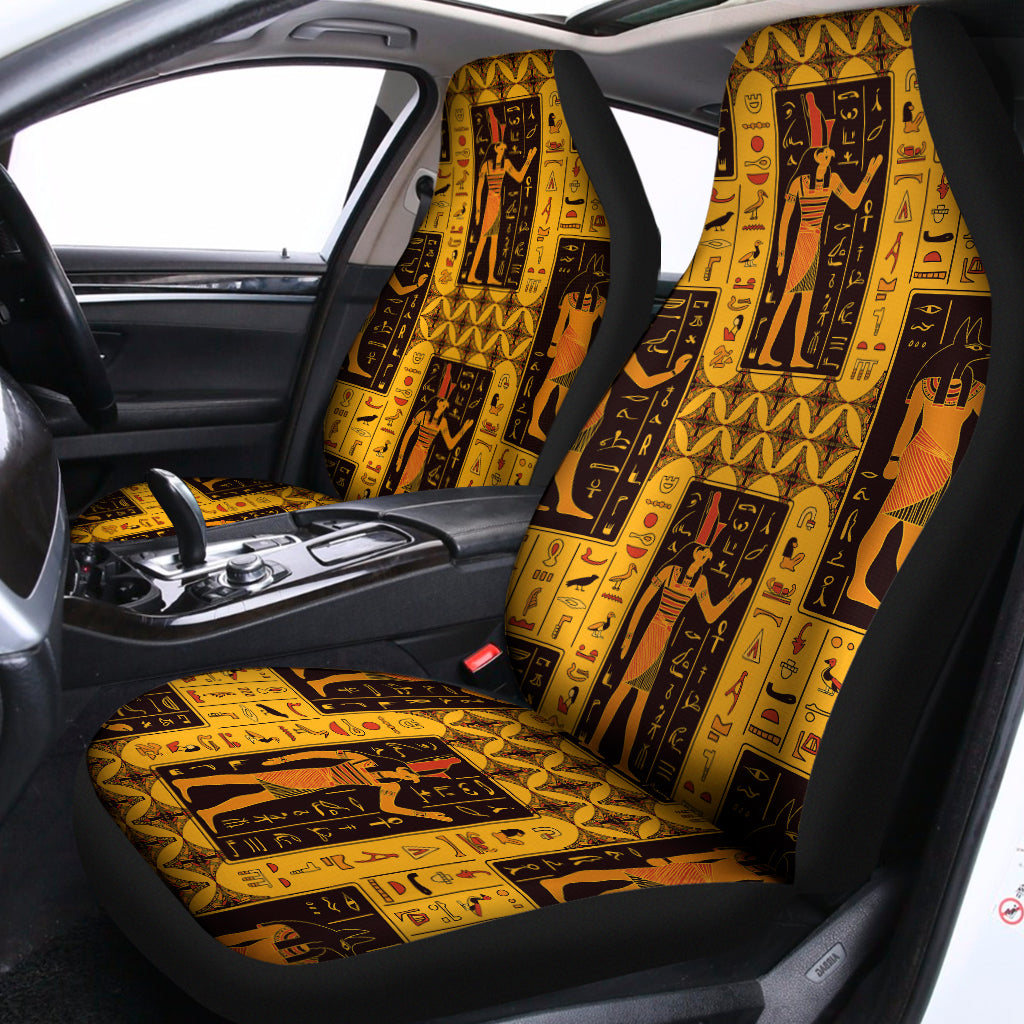 Egyptian Gods And Hieroglyphs Print Universal Fit Car Seat Covers