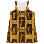 Egyptian Gods And Hieroglyphs Print Women's Racerback Tank Top