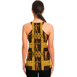 Egyptian Gods And Hieroglyphs Print Women's Racerback Tank Top