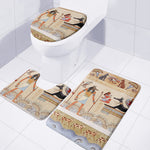Egyptian Gods And Pharaohs Print 3 Piece Bath Mat Set