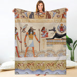 Egyptian Gods And Pharaohs Print Blanket