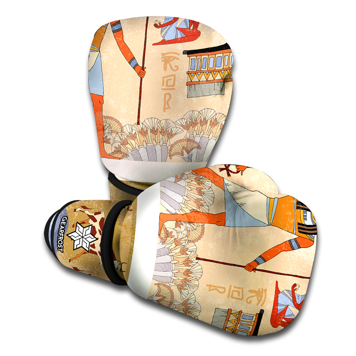 Egyptian Gods And Pharaohs Print Boxing Gloves