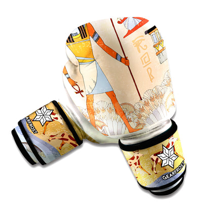 Egyptian Gods And Pharaohs Print Boxing Gloves
