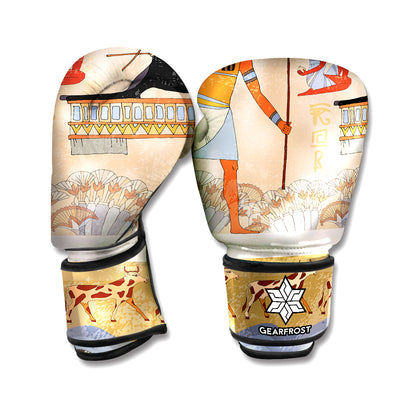Egyptian Gods And Pharaohs Print Boxing Gloves