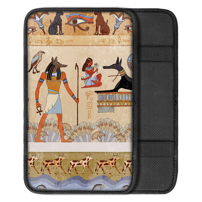 Egyptian Gods And Pharaohs Print Car Center Console Cover