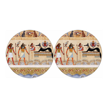 Egyptian Gods And Pharaohs Print Car Coasters