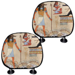 Egyptian Gods And Pharaohs Print Car Headrest Covers