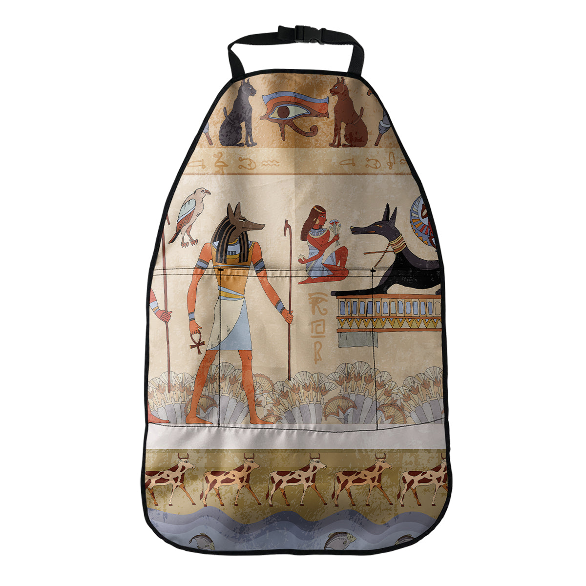 Egyptian Gods And Pharaohs Print Car Seat Organizers