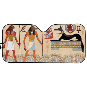 Egyptian Gods And Pharaohs Print Car Sun Shade