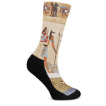 Egyptian Gods And Pharaohs Print Crew Socks