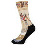Egyptian Gods And Pharaohs Print Crew Socks