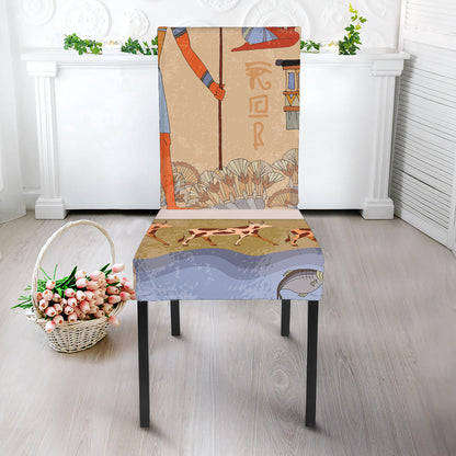 Egyptian Gods And Pharaohs Print Dining Chair Slipcover