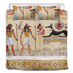Egyptian Gods And Pharaohs Print Duvet Cover Bedding Set