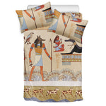 Egyptian Gods And Pharaohs Print Duvet Cover Bedding Set